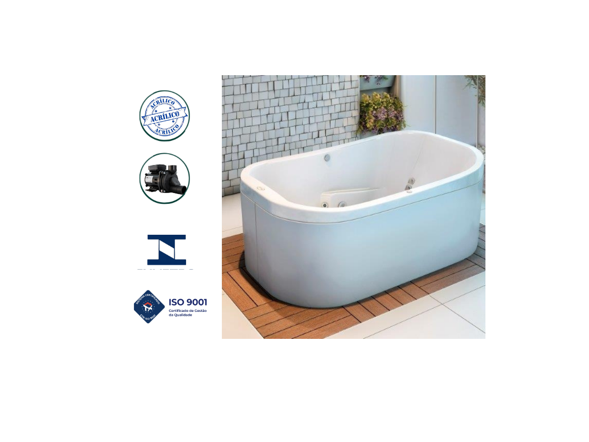 Cleo Dupla 1,65X1,10X0,68 — Banheiras Duplas Lineaplas